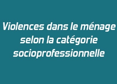 Publication du Flash'Crim n°28 sur les violences dans le ménage selon la catégorie socioprofessionnelle