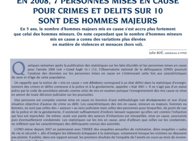 En 2008, 7 Personnes Mises En Cause Pour Crimes Et Délits Sur 10 Sont ...