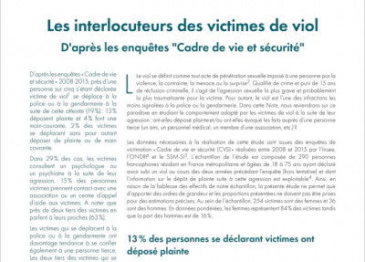 Les interlocuteurs des victimes de viol